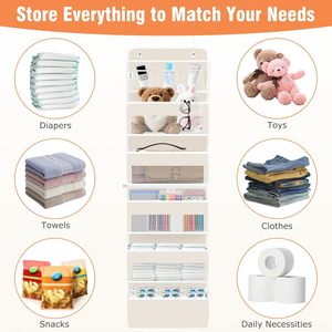 Over The Door Organizer 6 Tier Detachable Hanging <b>Storage</b> With Pockets For Bedroom Closet Organization - Product Image 6