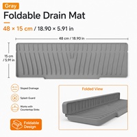 Tapis de drainage de cuisine moderne en silicone à trois couches multi-usages, protection anti-éclaboussures pour robinet, support de rangement pour comptoir
