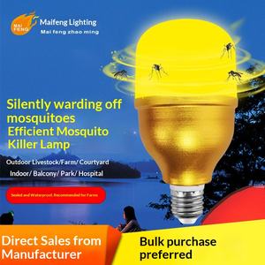 Lampes anti-moustiques LED, ampoule répulsive contre les moustiques, indice de protection IP65, aluminium, maison, extérieur, ferme, camping, lumière jaune et <span class=keywords><strong>orange</strong></span> chaude, CRI élevé 80-90 - Product Image 3