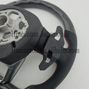 Volant de direction en cuir perforé en fibre de carbone de haute qualité pour Audi A3 A4 A5 A6L TT A7L A8 Q5 Q7 B9 - Product Image 3