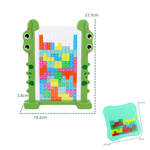 Hot Selling Crocodile Tetris Puzzle Board Game 2-in-1 Color Puzzle Children's Educational Toys