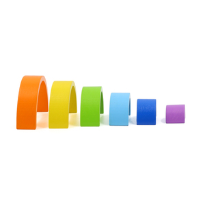 Prêt <span class=keywords><strong>à</strong></span> expédier Jouets éducatifs <span class=keywords><strong>en</strong></span> bois empilables <span class=keywords><strong>arc</strong></span>-<span class=keywords><strong>en</strong></span>-<span class=keywords><strong>ciel</strong></span> pour les enfants de 2 <span class=keywords><strong>à</strong></span> 4 ans Montessori Unisexe EDULAND - Product Image 2