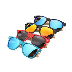 कस्टम लोगो फैशन प्रवृत्ति बांस और लकड़ी धूप का चश्मा 2023 gafas टीएसी लेंस धूप का चश्मा