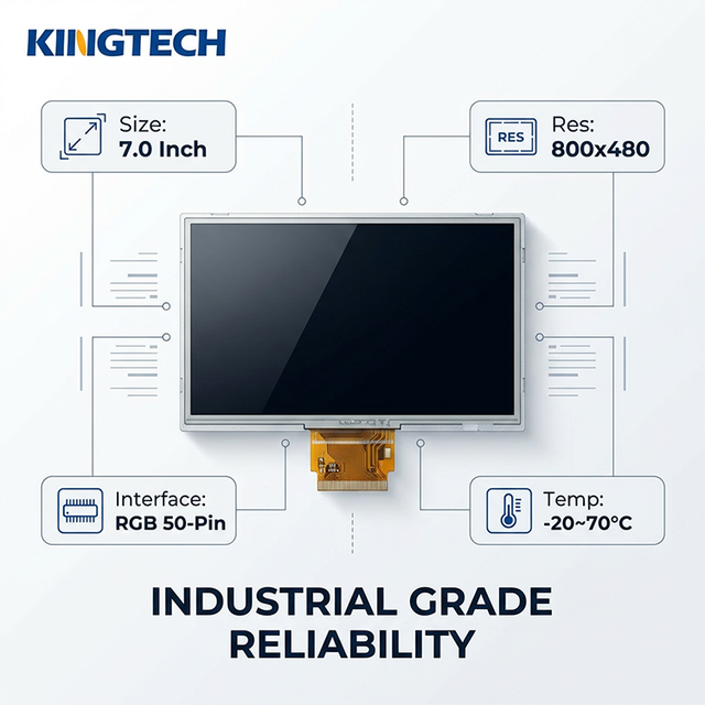 Kingtech OEM 7 Inch 50pin RGB Interface IPS 800x480 With Controller Board for Raspberry Pi  TFT LCD Display Panel Screen Module