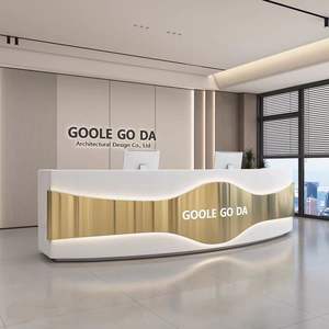 Mostrador <span class=keywords><strong>de</strong></span> Recepción Ajustable en Altura <span class=keywords><strong>de</strong></span> Madera Ecológica <span class=keywords><strong>de</strong></span> Alta Gama Moderno y Personalizable YS-0139 para Edificios <span class=keywords><strong>de</strong></span> Oficinas y Supermercados - Product Image 3