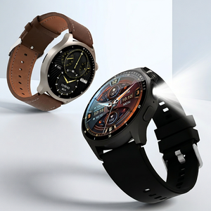 Montre connectée NFC avec contrôle de la musique, lampe torche, HW18 <span class=keywords><strong>Pro</strong></span>+, montre connectée ronde de sport de plein air tendance avec moniteur de fréquence cardiaque - Product Image 1