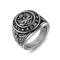 Herren Classic Großhandel Special Attraktive United Silver Vintage Herren Ring