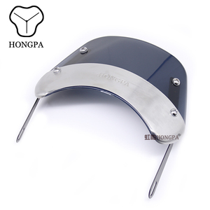 Hongpa-faro Retro para motocicleta, Visor de parabrisas de 5-7 pulgadas, apto para Honda CG125 <span class=keywords><strong>Cafe</strong></span> <span class=keywords><strong>Racer</strong></span> <span class=keywords><strong>Kawasaki</strong></span> - Product Image 3