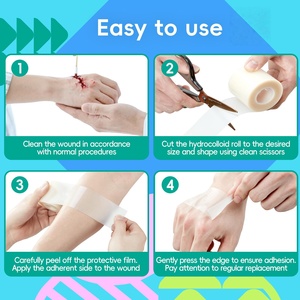 แผ่นไฮโดรคอลลอยด์เกรดทางการแพทย์แบบม้วนสำหรับทำแผ่นปิดสิว DIY ปิดแผล ป้องกันแผลพุพอง ดูแลบาดแผลทุกประเภทของผิว - Product Image 2