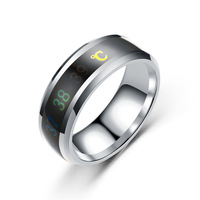 Bague intelligente nouvelle technologie, bague magique pour garçon et fille, acier inoxydable plaqué titane, classique, bague de mariage, bague pour amoureux, température