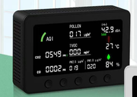 Moniteur de qualité de l'air IAQ 10-en-1 avec sortie relais RS485 Modbus RTU, détecteur intelligent WiFi Tuya pour CO2, CO, PM1.0, PM2.5, TVOC, bruit
