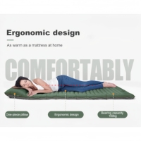 Matelas de camping gonflable léger avec coussin d'air, tapis de couchage imperméable pour sac à dos