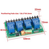 Module de relais à déclenchement haute/basse tension 124 canaux 30A avec protection standard, compatible automatisation PLC et maison intelligente 5V DC 12V DC 25VAC