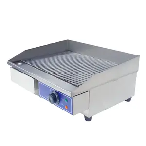 Panqueca antiaderente Griddle Fritadeira Placa Counter Top Comercial Ferro Fundido Wide Grill Pan Aço Inoxidável Flat Top Griddle Gás