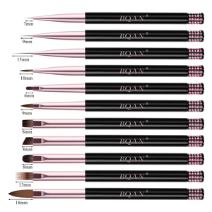 Wholesale Custom 100% Kolinsky Gel Kolinsky <strong>Nail</strong> <strong>Brushes</strong> Black Rhinestone Handle Acrylic <strong>Nail</strong> Art <strong>Brush</strong> for Gel Polish Painting - Product Image 5