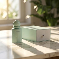 Nouvelles bouteilles de parfum en verre avec vaporisateur, design élégant, 30 ml, 50 ml, 100 ml, avec boîte à tiroir, bouteilles de parfum en verre vides avec bouchon