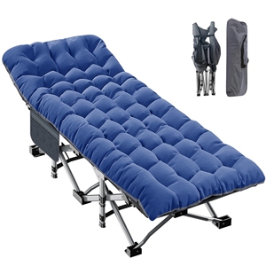 Lit <span class=keywords><strong>de</strong></span> camping pour adulte 28 pouces <span class=keywords><strong>extra</strong></span> <span class=keywords><strong>large</strong></span>, robuste, en Oxford 1200D, pliable, en métal, portable, avec <span class=keywords><strong>sac</strong></span> <span class=keywords><strong>de</strong></span> transport pour la chambre à coucher et l'extérieur - Product Image 1