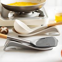 Support pour cuillère et spatule en silicone de qualité alimentaire, sans BPA, résistant à la chaleur, support pour outils de cuisine pour plan de travail et cuisinière