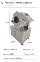 Machine à découper automatique multifonctionnelle Coupe-légumes électrique commercial pour pommes de terre, carottes et gingembre