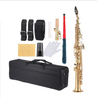 Logo spécial personnalisé accepter Laque or laiton Saxophone si bémol saxophone soprano kit couleurs choix instruments à vent