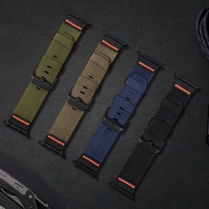 Upro Adjustable Nylon <b>Watch</b> Band for apple <b>Watch</b> Ultra 3/49mm & 46mm Pin Buckle Sport Woven Two Piece Smartwatch Strap - Product Image 1
