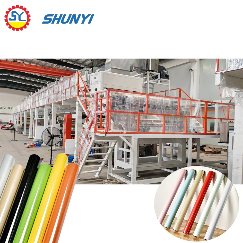 Máquina de recubrimiento de PVC para papel tapiz de superficie brillante lacada multifunción SY