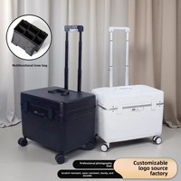 Maleta con Ruedas Omnidireccionales de Gran Capacidad, Tapa Abatible, Compatible con Asientos, Resistente, Duradera, Funcional, con Candado TSA y Compartimento para Cámara