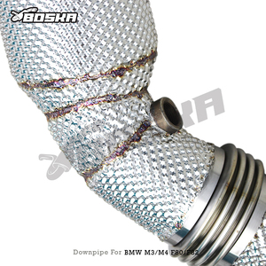 Direct-fit Catted Downpipe for BMW M3/M4 F80/F82 S55 3.0T 2014-2019 Stainless Steel Pipe High Flow with 100/200/300/400 <b>Catalyst</b> - Product Image 6