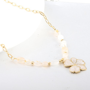 Collar con colgante en forma de corazón con cuentas de piedras preciosas y colgante para mujer, joyería de regalo - Product Image 5