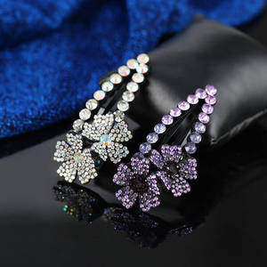 Pinza para el pelo Snap BB de moda, pinza coreana con flor y cristales brillantes para niñas - Product Image 5