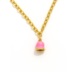 Breloques clochettes en émail colorées |   Acier inoxydable plaqué or 18K PVD |   Pendentifs DIY pour bracelets, colliers et fabrication de bijoux - Product Image 6