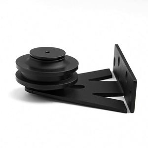 WEKIS Riel deslizante doble de latón para puertas de granero, herrajes resistentes con rodillos de estilo antiguo para exteriores, dormitorios, armarios, cocinas y salas de estar (tornillos incluidos) - Product Image 3