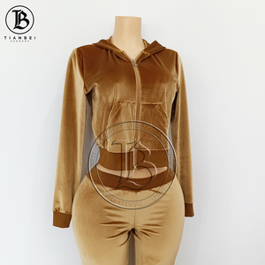 Nuovi Arrivi 2026: Tuta in <span class=keywords><strong>Velluto</strong></span> da Donna, Set Y2k con Giacca a Collo Alto e <span class=keywords><strong>Pantaloni</strong></span> Jogger - Product Image 5