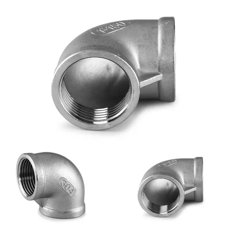 Reducing inner wire elbow BSPT NPT cast stainless steel tube water supply upvc pipe fittings plastic adapter