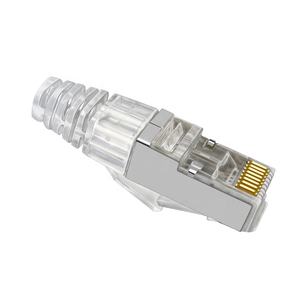 Защитный штекер CAT6 <span class=keywords><strong>3U</strong></span> 1U FU позолоченный экологичный ПК 4up4down 1,1 мм отверстия 8p8c <span class=keywords><strong>rj45</strong></span> Cat6 FTP-коннектор - Product Image 4