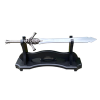 Épée décorative en alliage de zinc de 30 cm, modèle Dante de style jeu DMC, pour cadeau
