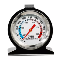 Termometer Dapur untuk Daging, Oven, Makanan, dengan Dial Penunjuk Suhu, Warna Perak, OEM, Alat Memasak dan Memanggang