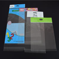 Sacs transparents réutilisables en cellophane OPP sac en-tête auto-adhésif pour l'exposition de produits impression personnalisée plusieurs tailles