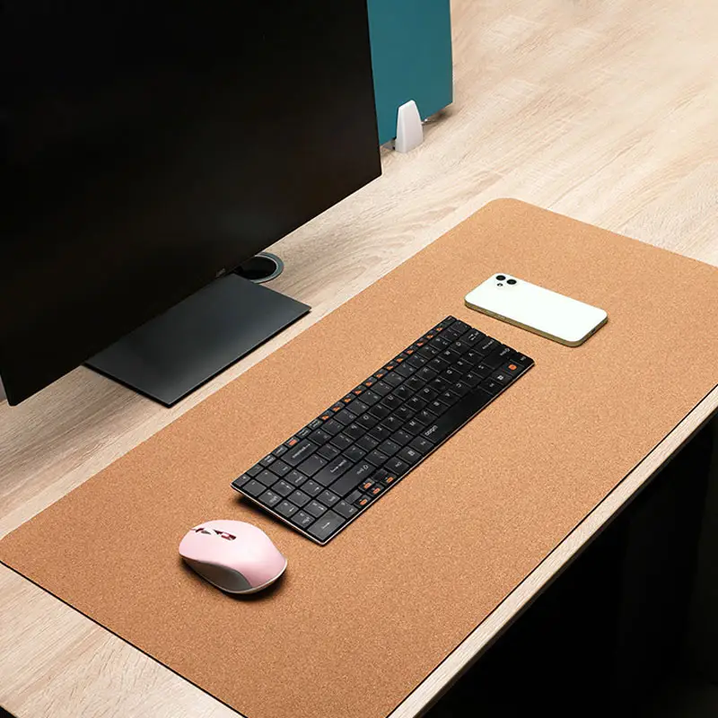 2024 tapis de bureau pour ordinateur portable Double face Rectangle qualité Stock Trading gros liège tapis de souris de jeu