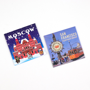 Fábrica Fornecedor Design Personalizado Rússia Moscou Ímã De Geladeira De Tin quadrado Tinplate Geladeira Ímã - Product Image 4