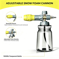 Canon à mousse haute pression 1000 ml, raccord rapide 1/4, cœur en aluminium, pistolet à mousse réglable, lance à mousse pour lavage de voiture