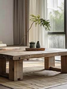 Журнальный столик для небольшой квартиры в винтажном стиле, французский кантри, для отеля/гостевого дома, татами, японский стиль, средневековый, из массива дерева, для дома - Product Image 2