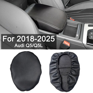 Funda para reposabrazos Audi Q5 Q5L 2018-2025 de cuero de microfibra, cubierta no extraíble para almacenamiento central - Product Image 1