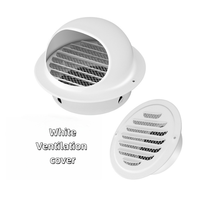 Capot de ventilation moderne blanc peint, résistant à la pluie et au vent, pour cuisine et salle de bain, avec conduit d'air frais