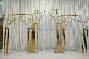 लक्जरी शादी पृष्ठभूमि ब्राइडल शावर आपका स्वागत बोर्ड खड़े हो जाओ सोने स्टेनलेस स्टील आर्क फ़्रेम - Product Image 4