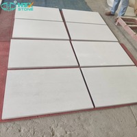 Dalles de pavé en pierre naturelle HZX, pierre calcaire blanche du Portugal Porto, dalles de pavé en pierre calcaire beige avec finition surface polie