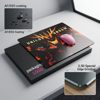Tapis de souris en verre aluminosilicate pour jeux, 2 mm, revêtement AG gravé, revêtement AF, bord 2.5D, impression UV personnalisée, anime, dessin animé, taille personnalisée