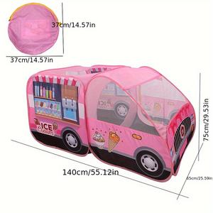 Carpa Infantil Grande en Forma de Camión de Helados Rosa, Plegable, Portátil, para Interiores y Exteriores, para Fiestas de Cumpleaños - Product Image 5