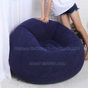 Lazy <b>Sofa</b> Chaise Lounge Home Leisure Seat for Home Outdoor Deluxe <b>Inflatable</b> Flocking Single No Beans Blue Eco-friendly PVC - Product Image 6