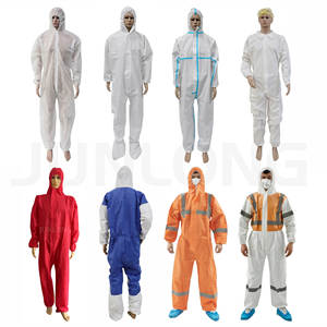 Combinaison de protection chimique à capuche à 3 panneaux, <span class=keywords><strong>sans</strong></span> <span class=keywords><strong>latex</strong></span>, certifiée CE, imperméable, respirante, antistatique, type 4 5 6, <span class=keywords><strong>taille</strong></span> XL - Product Image 6